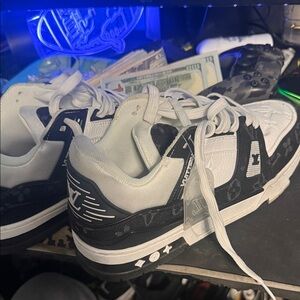Louis Vuitton Black and White Men's Sneakers